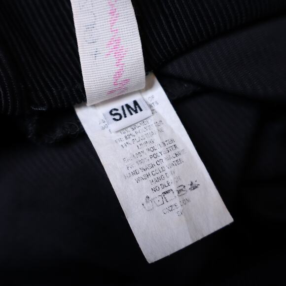 FP MOVEMENT + ONZIE Mini Bell Pants Black Ivory High Rise Ribbed Women's S/M - Picture 10 of 10